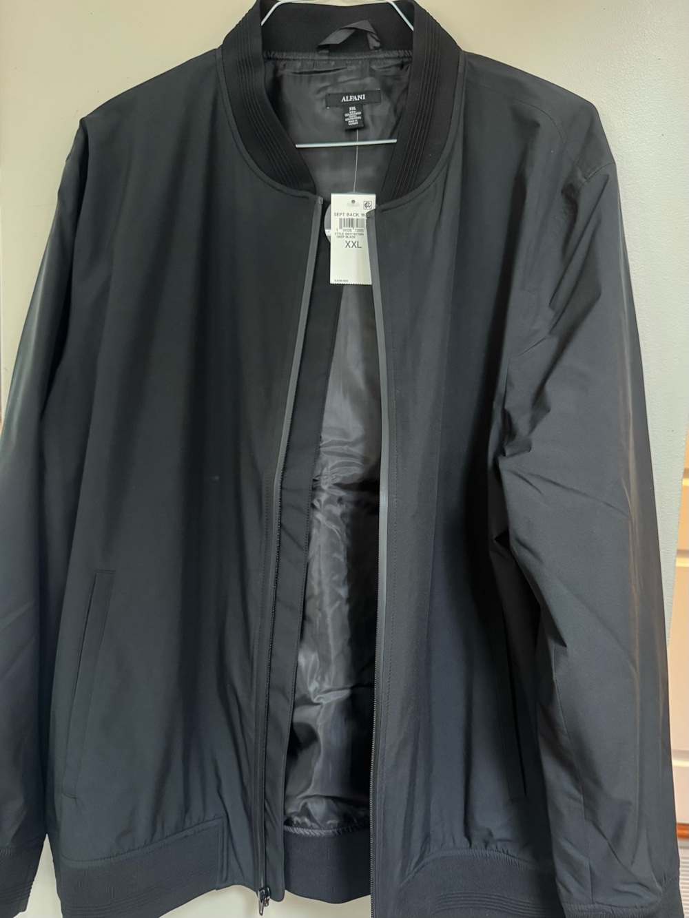 Alfani Deep Black Men's Bomber Jacket
